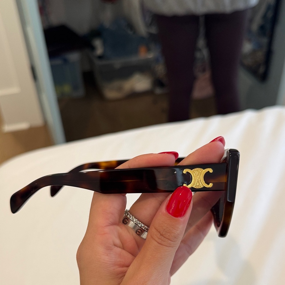 Celine Brown Sunglasses with Gold Detail